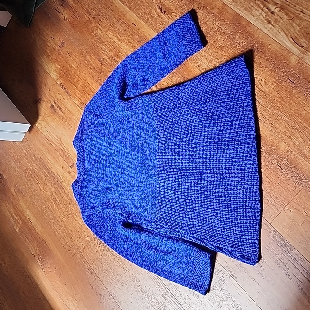 Royal Blue Single Button Lightweight Sweater - image 2